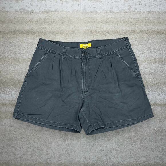 Vintage 90s Jeep Khakis Shorts 36x6 Olive Green 6" Inseam - Picture 2 of 4